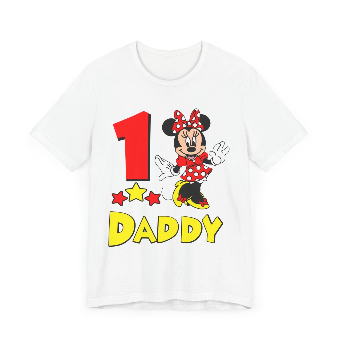 1st birthday - Minnie - Daddy shirt - Unisex Short Sleeve Tee