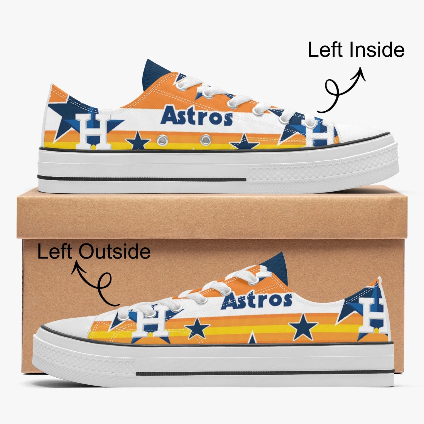 Astros. Low Canvas Shoes-White sole