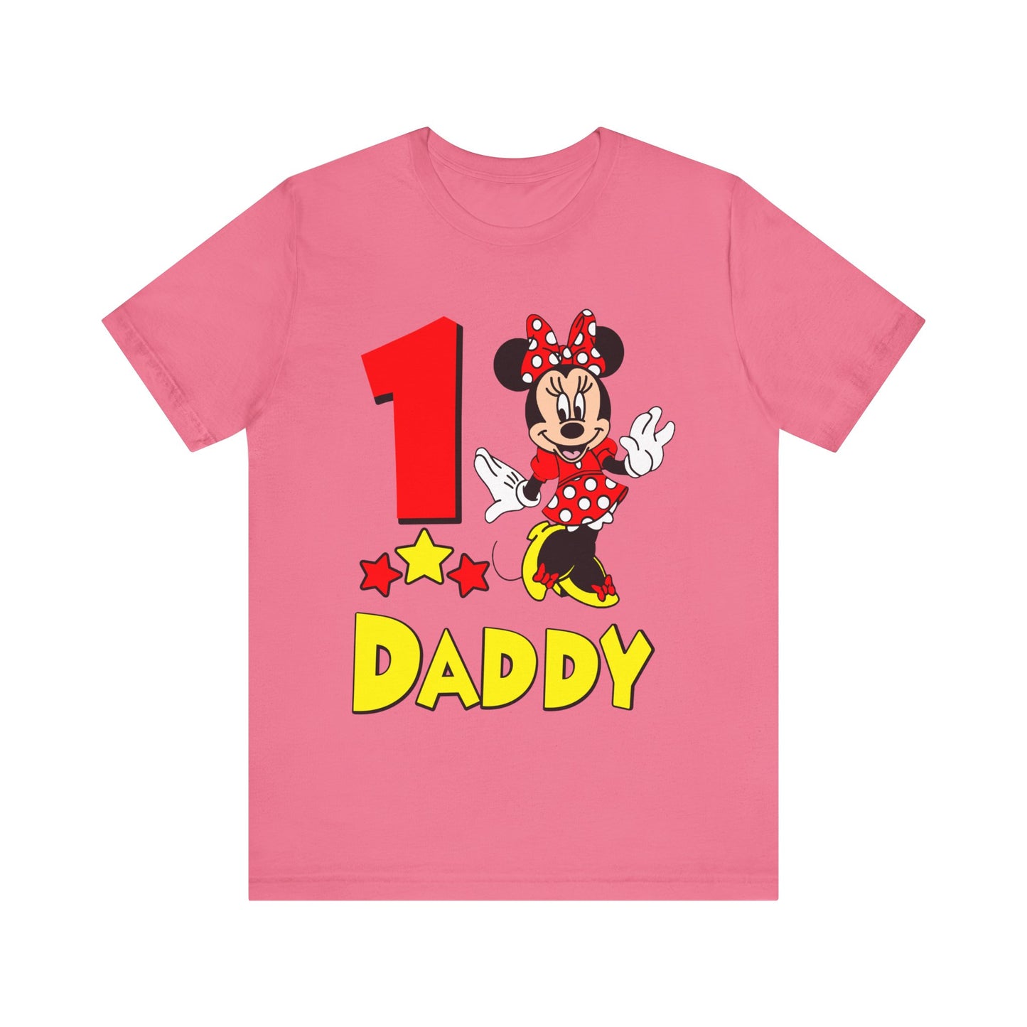 1st birthday - Minnie - Daddy shirt - Unisex Short Sleeve Tee