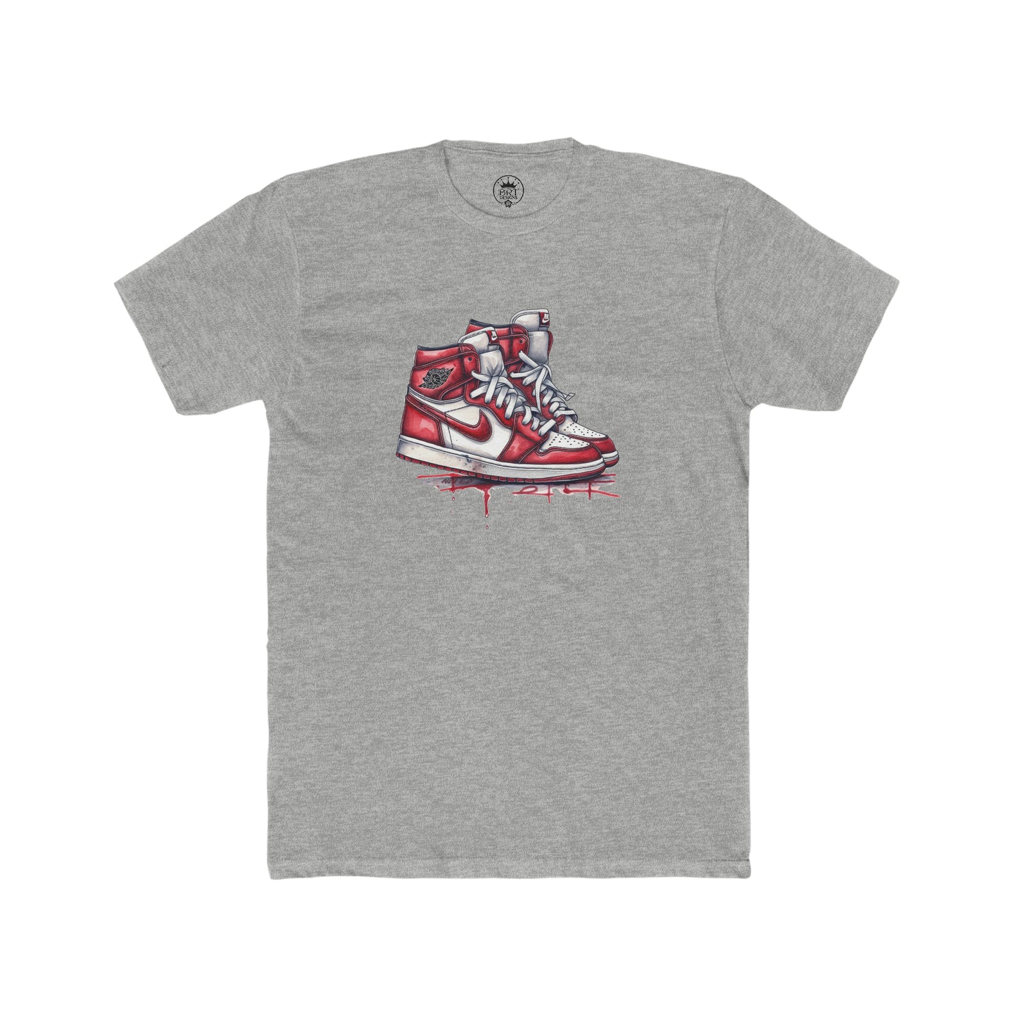 Jordan drip shoes (RED) Men's Cotton Crew Tee