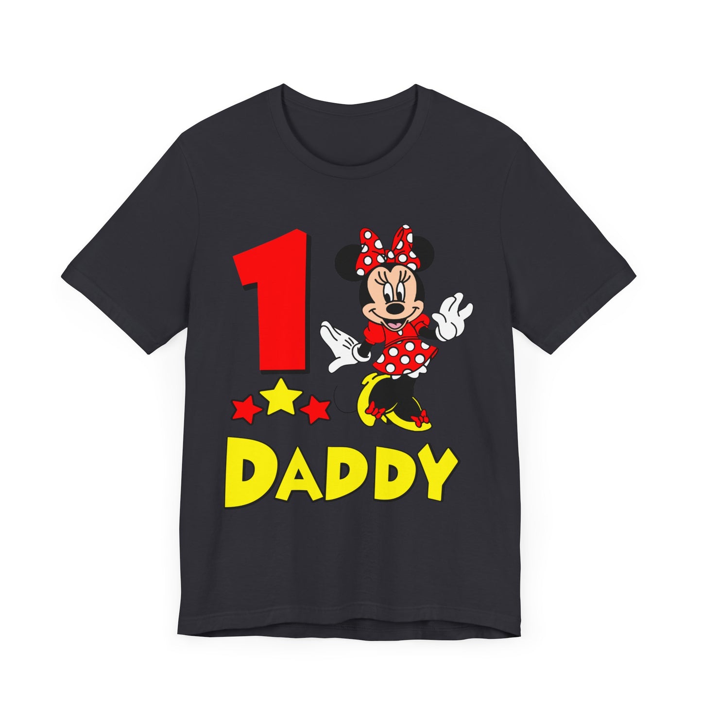 1st birthday - Minnie - Daddy shirt - Unisex Short Sleeve Tee