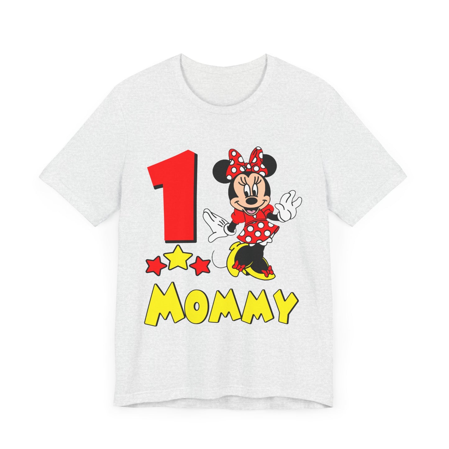 1st birthday - Minnie - Mommy shirt - Unisex Short Sleeve Tee