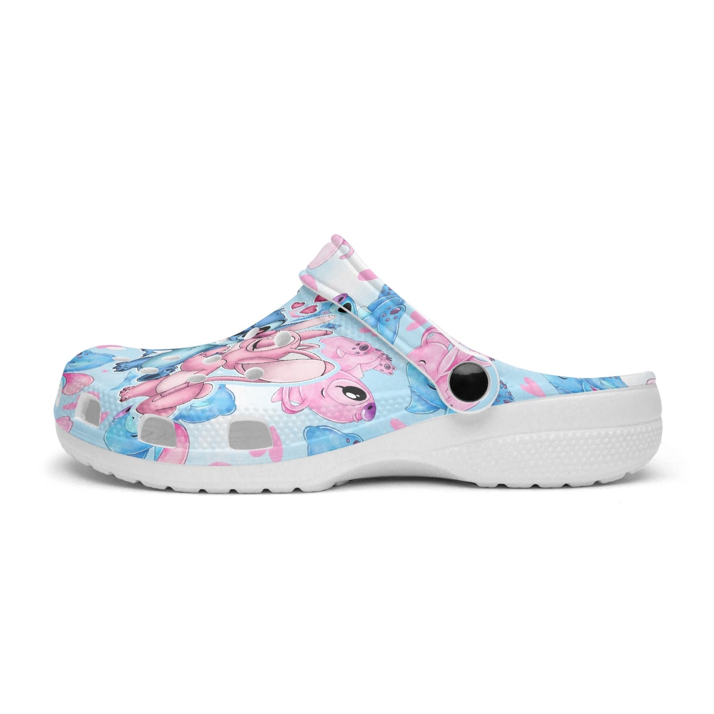 Stitch and Angel All Over Printed Clogs