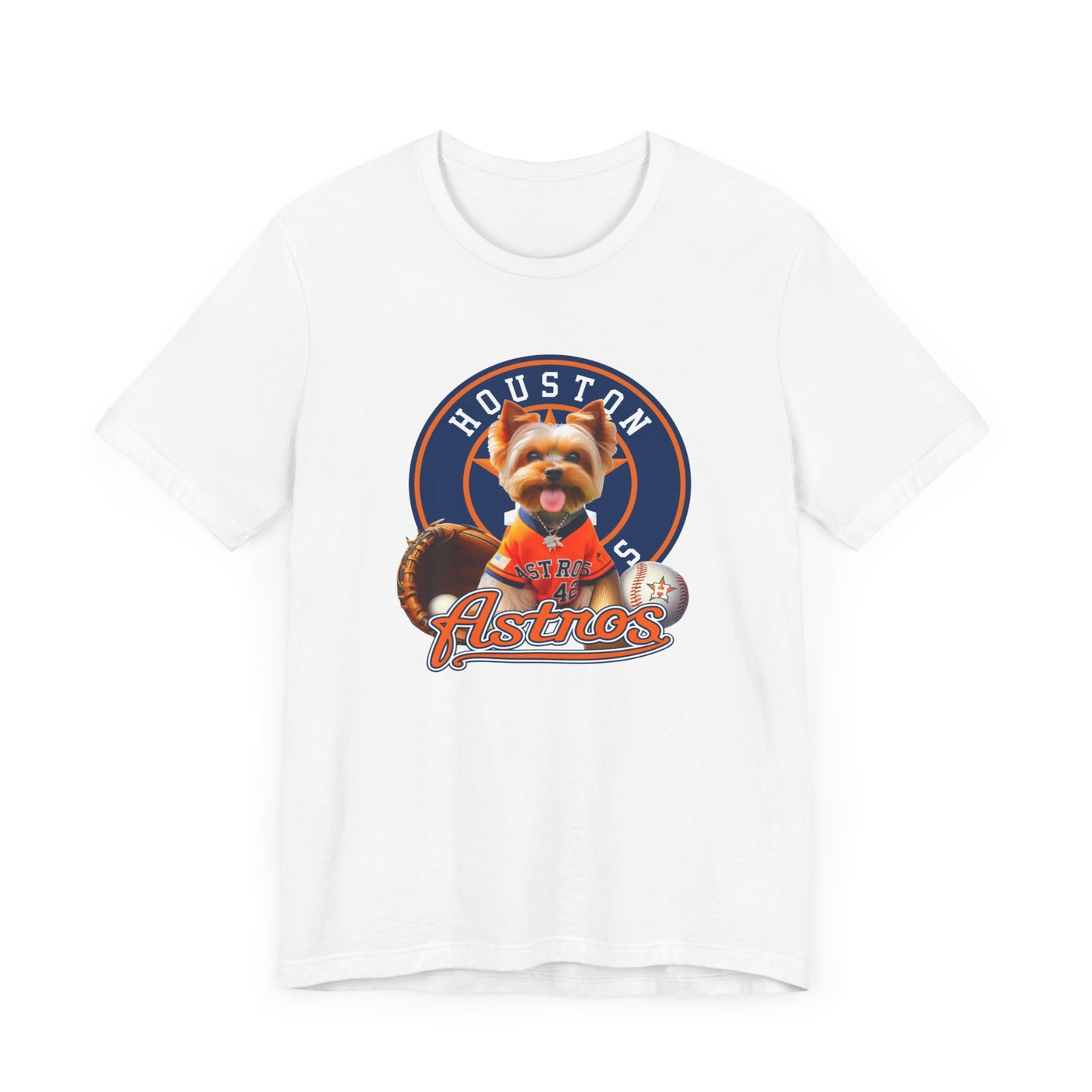 Astros - Yorkie - Houston - Unisex Short Sleeve Tee