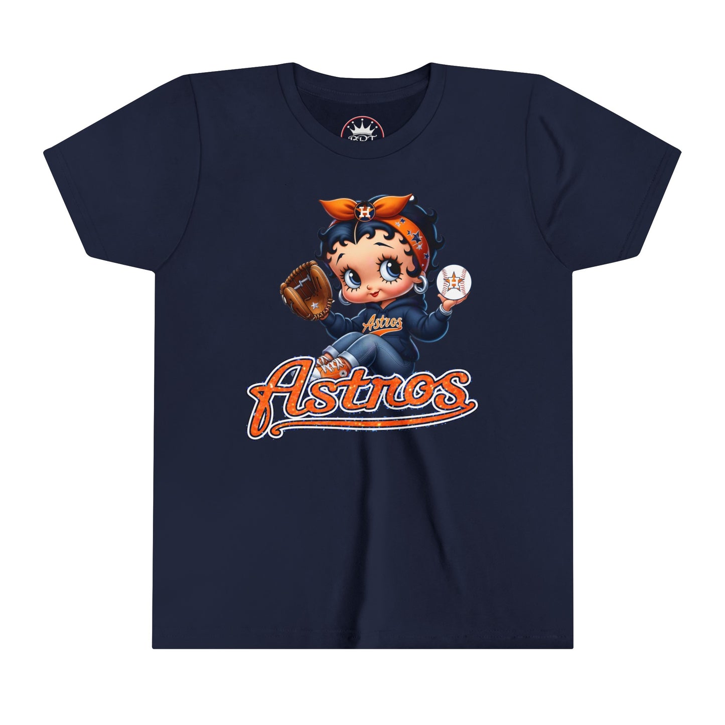 Astros Betty Boop Youth Short Sleeve Tee