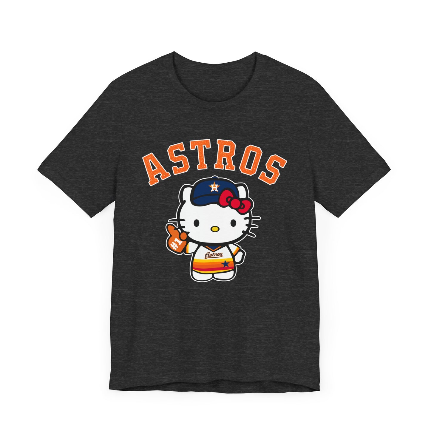 Astros - Houston - Kitty with Striped Jersey - Short Sleeve Tee