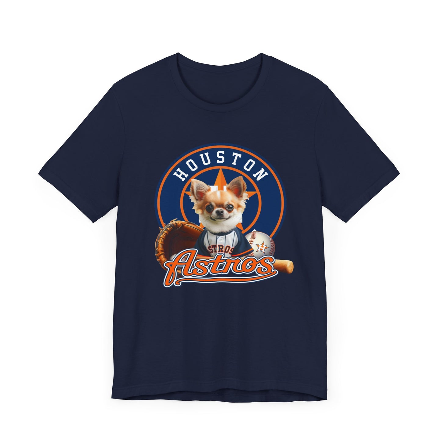 Astros - Chihuahua - Houston - Unisex Short Sleeve Tee