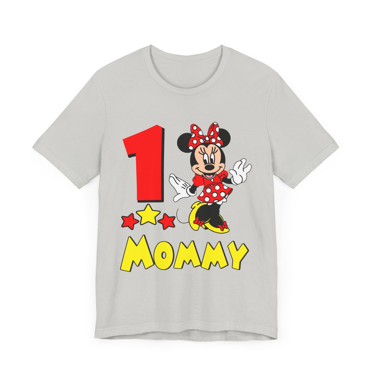 1st birthday - Minnie - Mommy shirt - Unisex Short Sleeve Tee