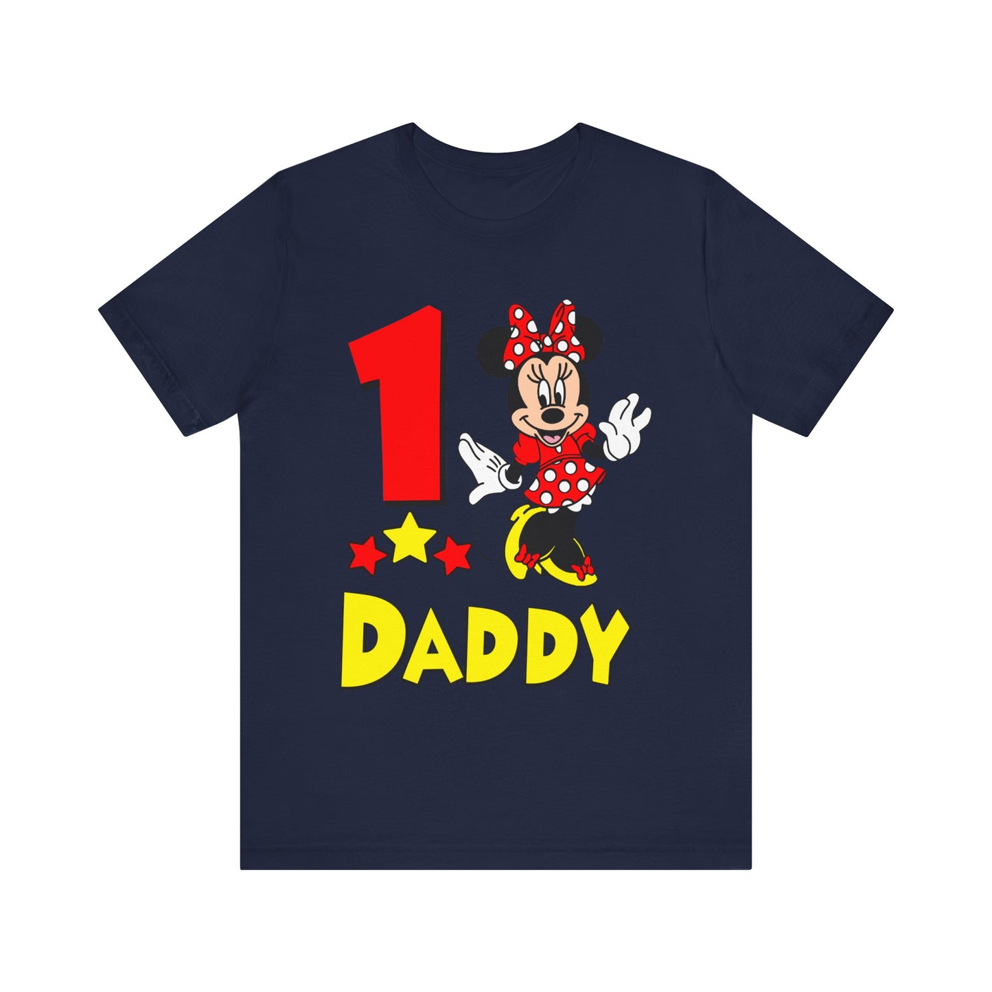 1st birthday - Minnie - Daddy shirt - Unisex Short Sleeve Tee