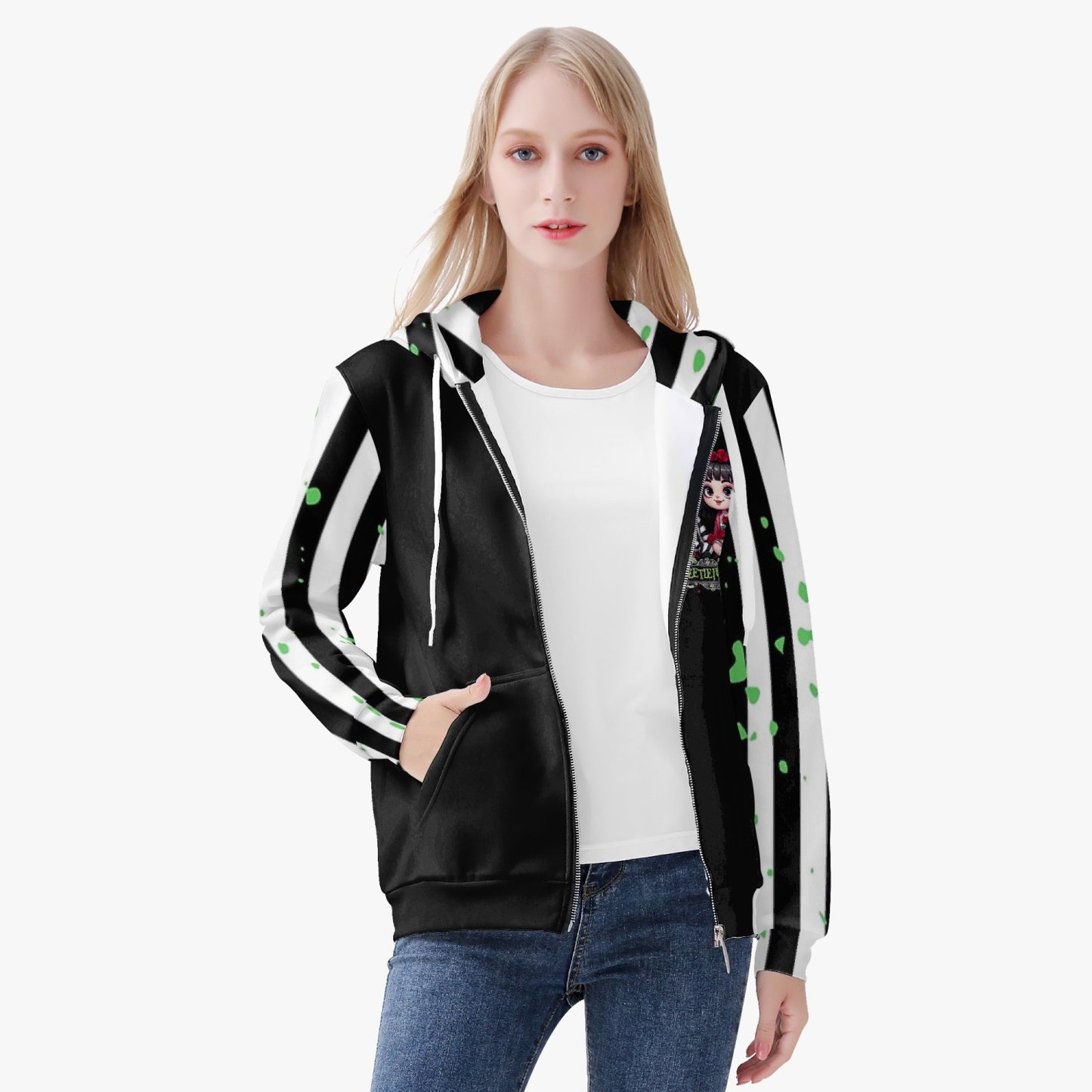 Beetlejuice Full Zip Up Hoodie