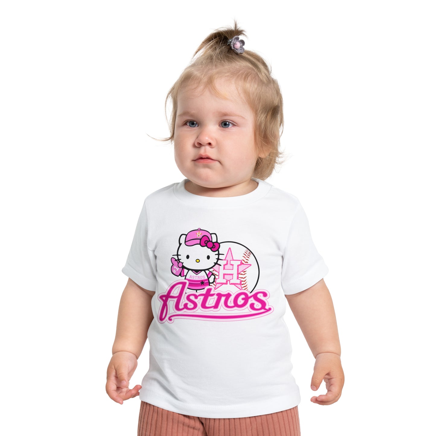 Astros - Houston - Pink Kitty -  Baby Short Sleeve T-Shirt