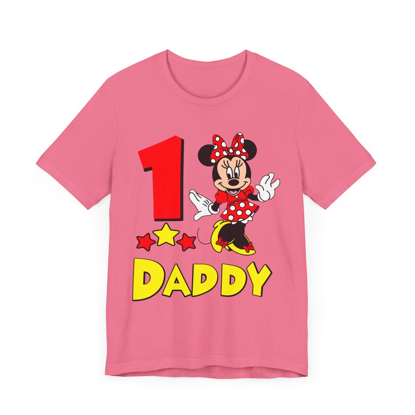 1st birthday - Minnie - Daddy shirt - Unisex Short Sleeve Tee