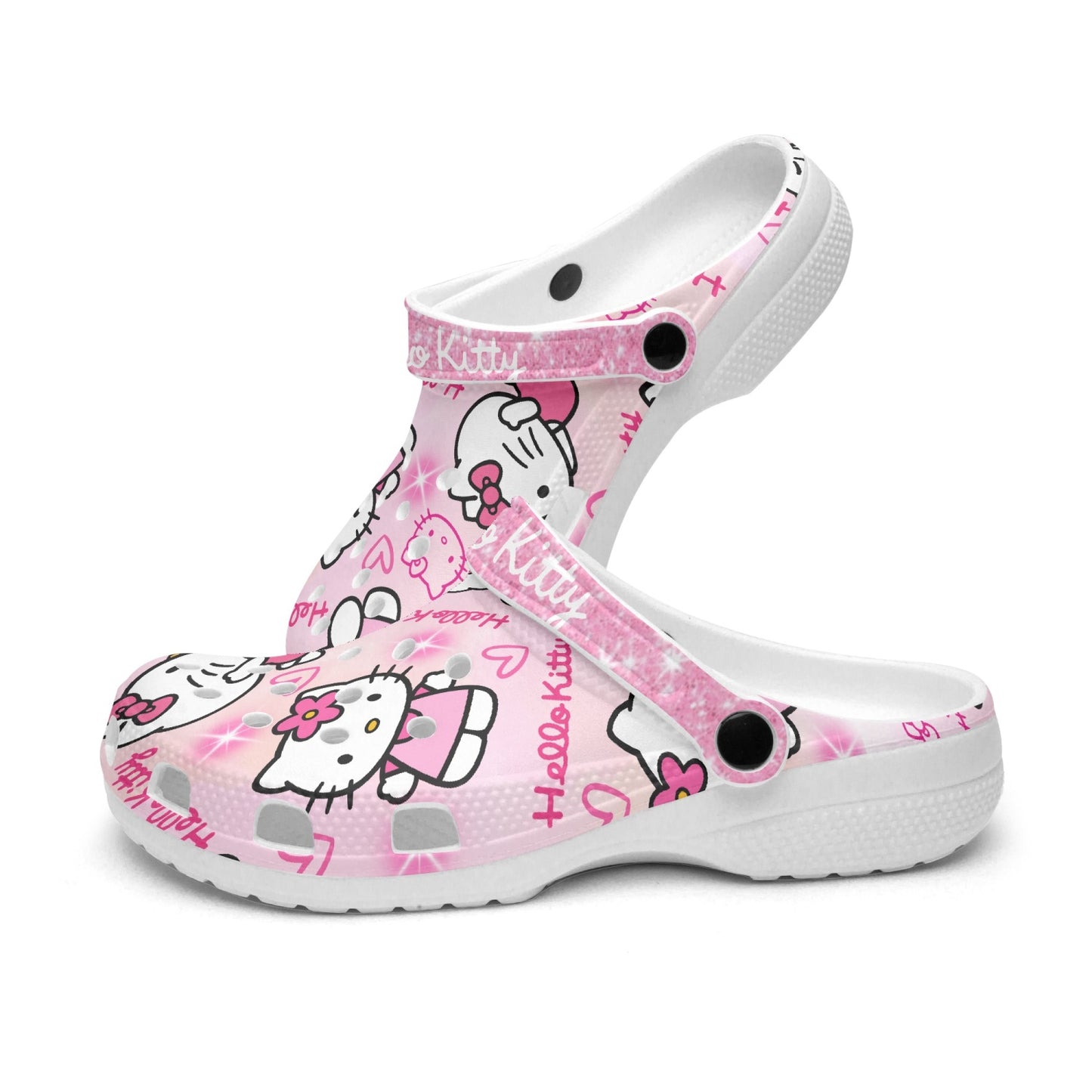 Kitty All Over Printed Clogs (adult sizing)