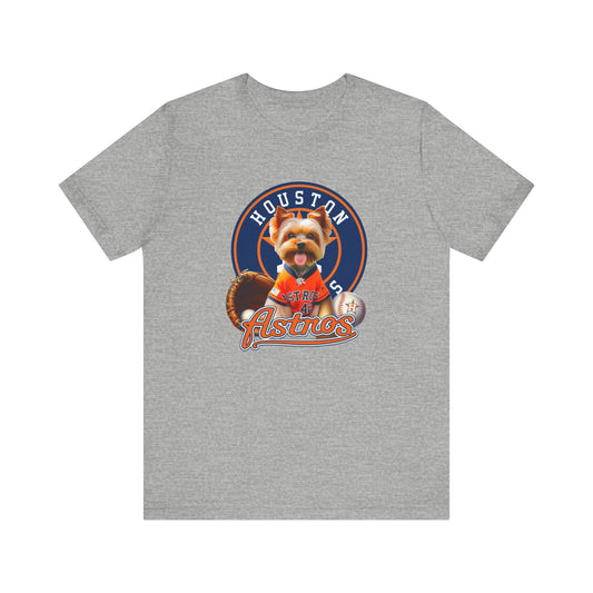 Astros - Yorkie - Houston - Unisex Short Sleeve Tee