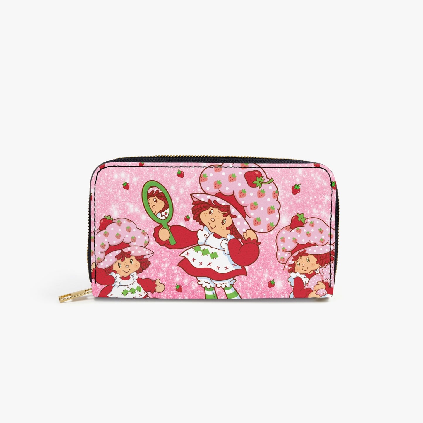 Strawberry Shortcake Leather Strap Zipper Wallet