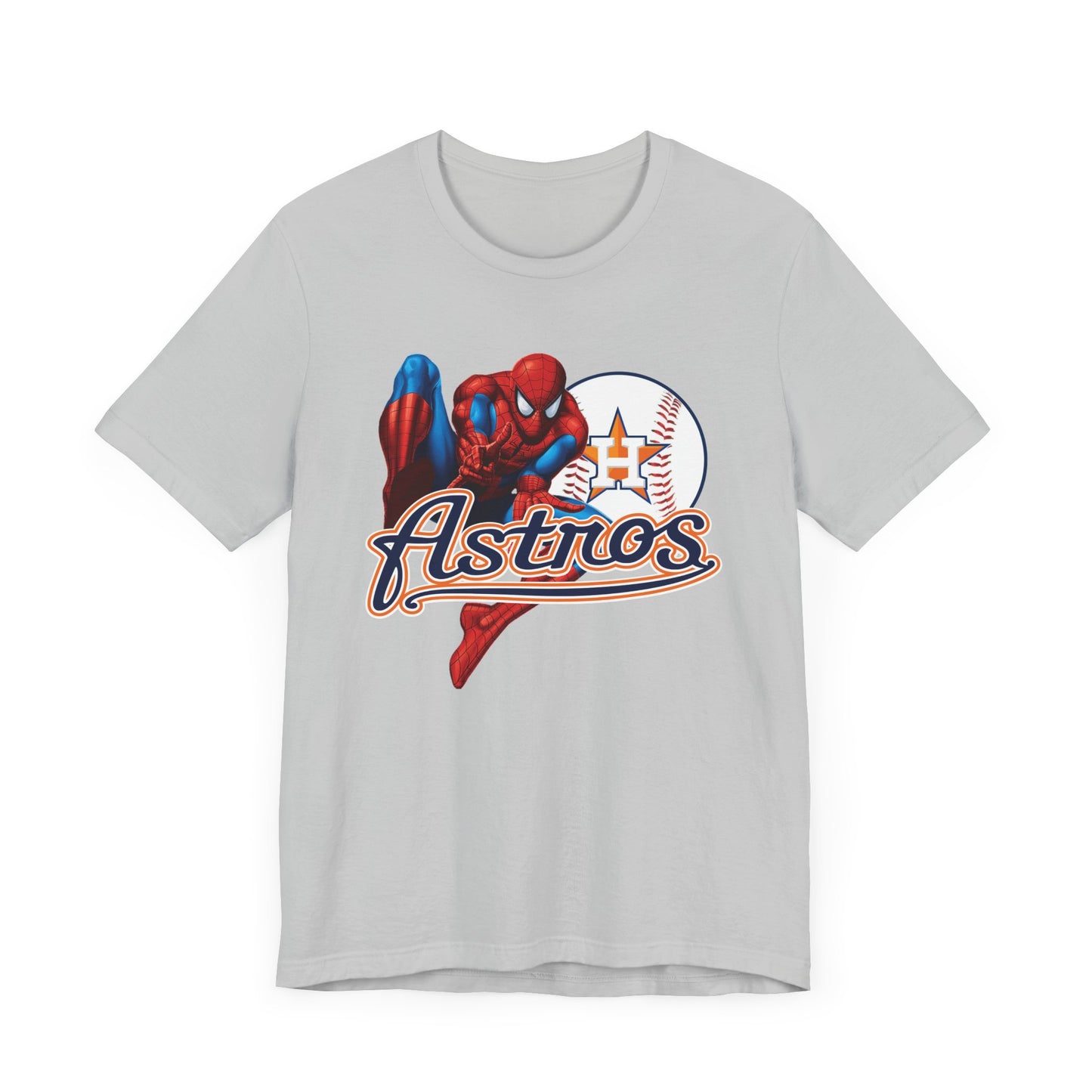 Astros - Spider - Houston - Navy letters (no glitter) - Unisex Short Sleeve Tee