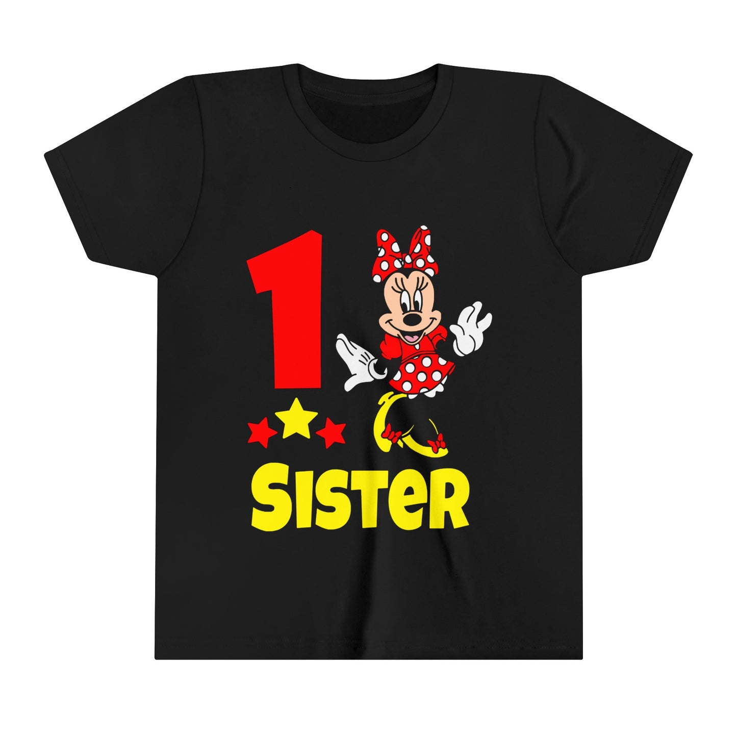 1st birthday Minnie Sister Youth Short Sleeve Tee