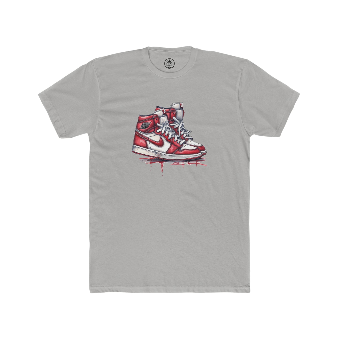 Jordan drip shoes (RED) Men's Cotton Crew Tee