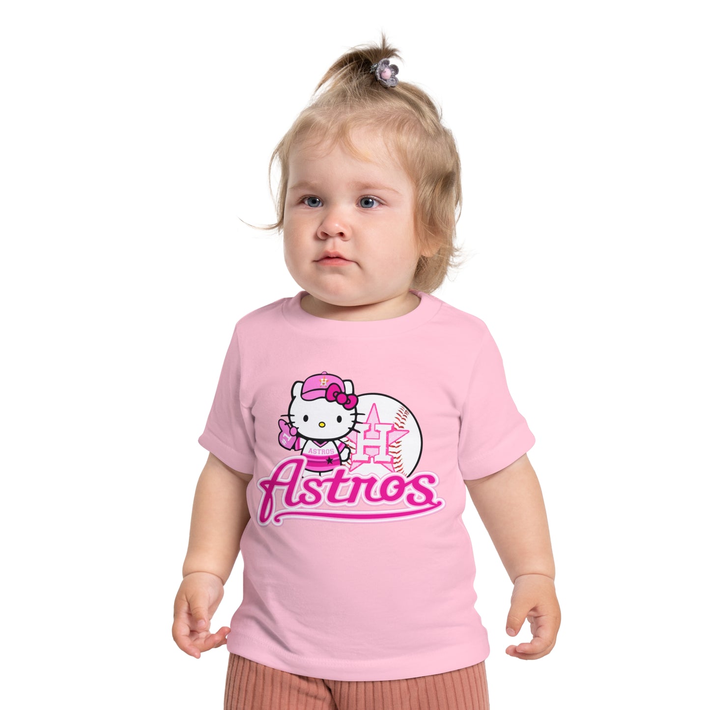 Astros - Houston - Pink Kitty -  Baby Short Sleeve T-Shirt