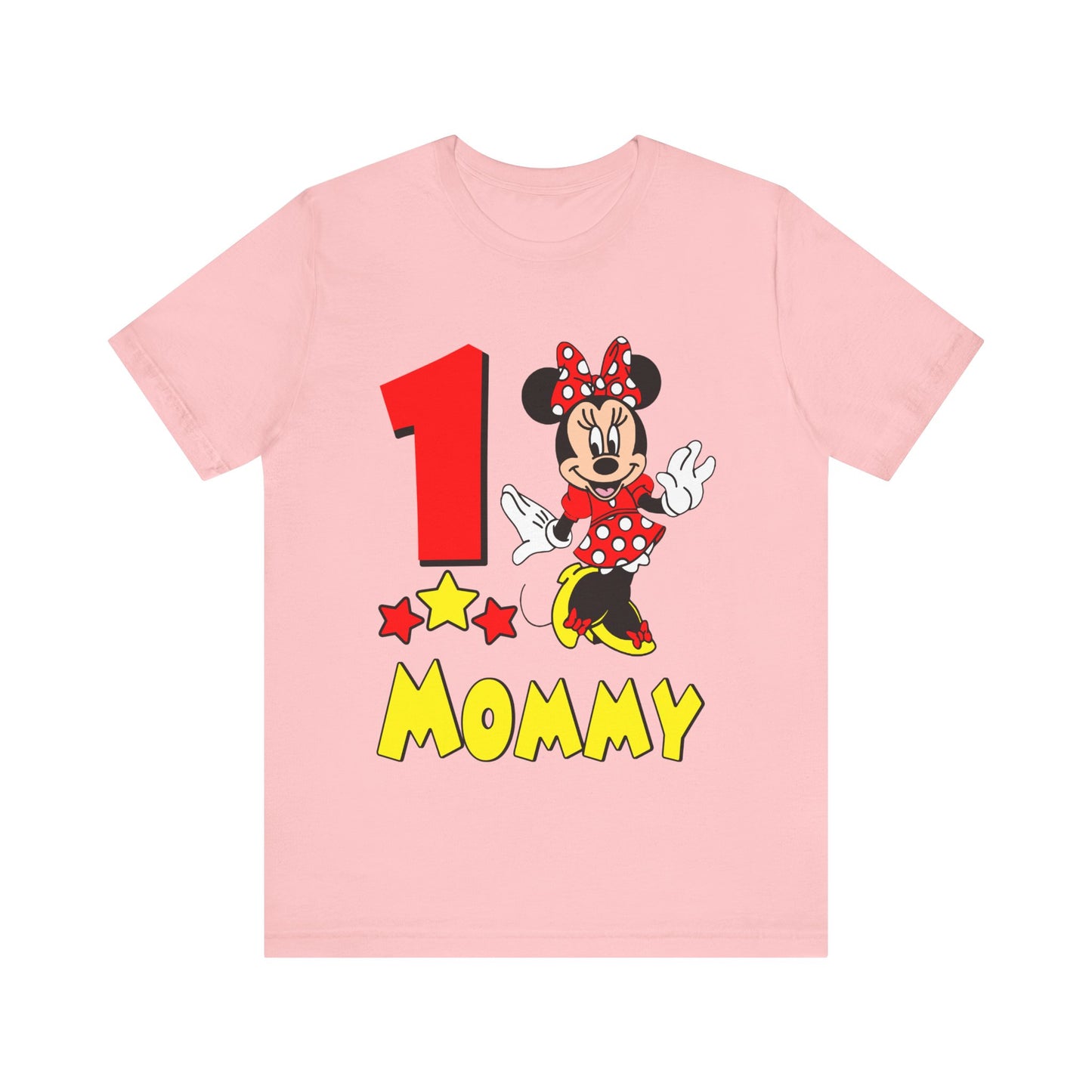 1st birthday - Minnie - Mommy shirt - Unisex Short Sleeve Tee