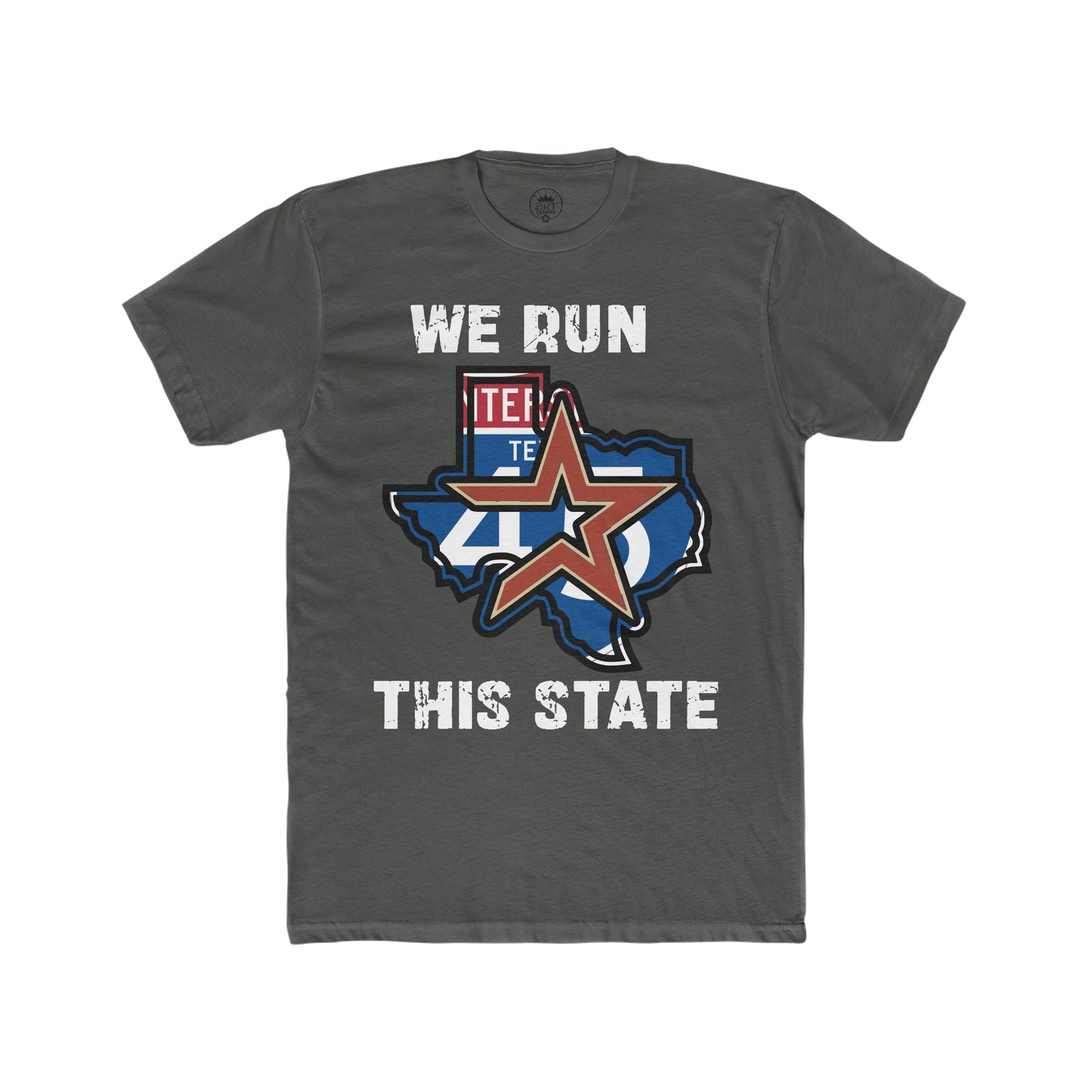 Astros we run this state Men's Cotton Crew Tee