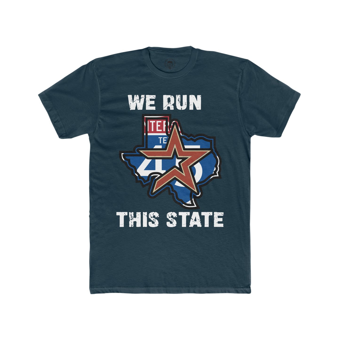 Astros we run this state Men's Cotton Crew Tee