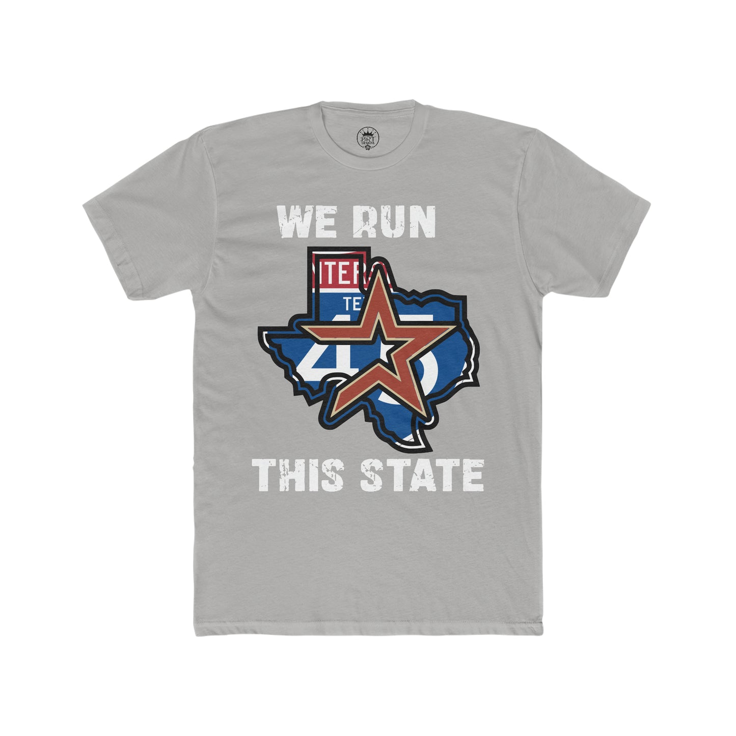 Astros we run this state Men's Cotton Crew Tee