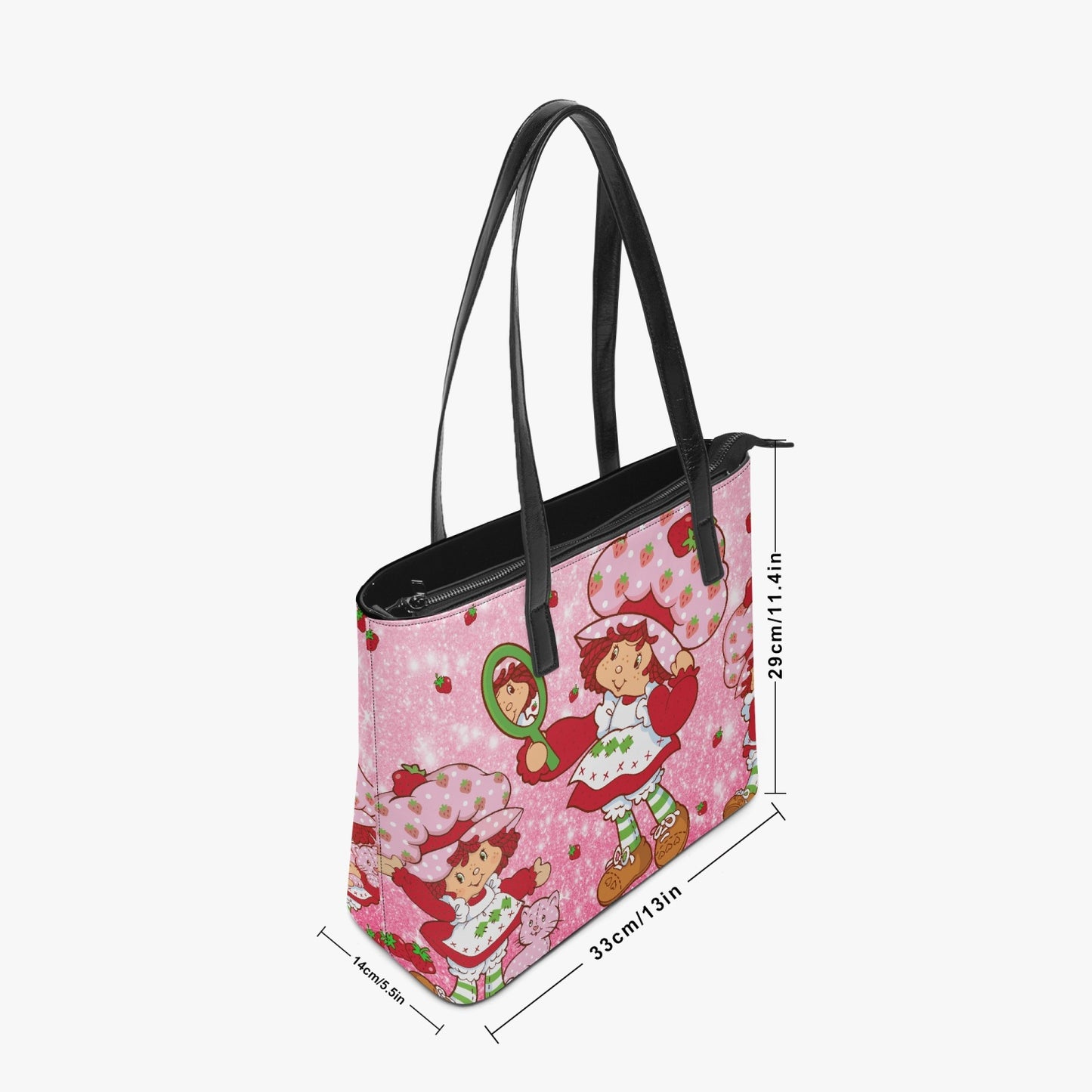 Strawberry Shortcake PU Leather Tote Bag