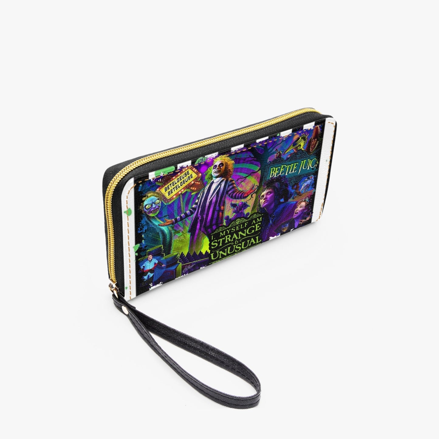 Beetlejuice Leather Wristlet Clutch Wallet