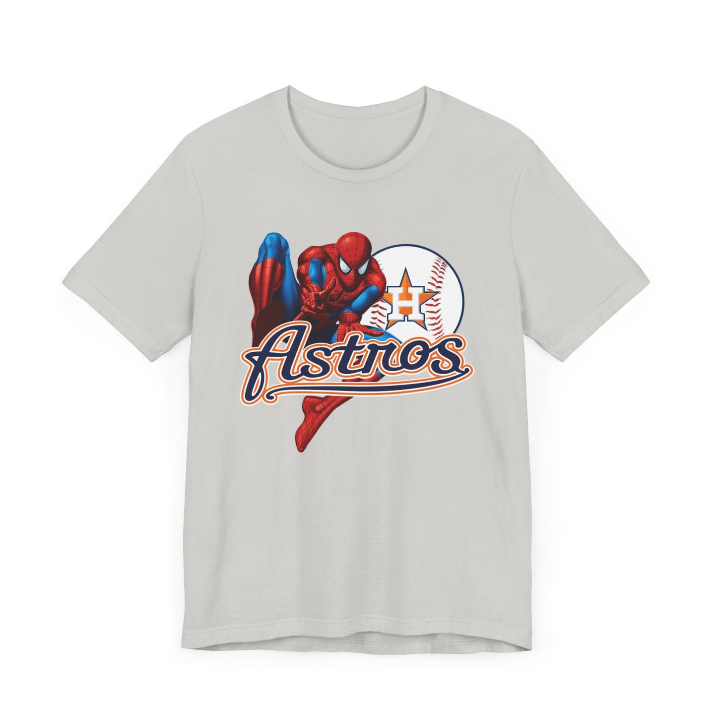 Astros - Spider - Houston - Navy letters (no glitter) - Unisex Short Sleeve Tee