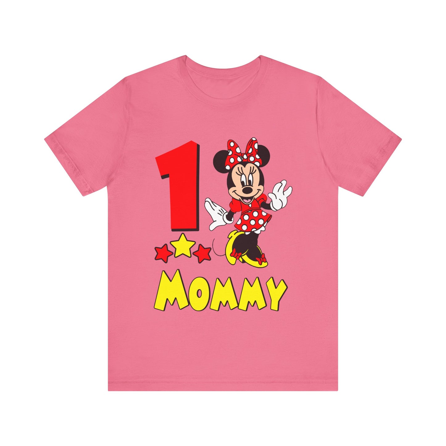 1st birthday - Minnie - Mommy shirt - Unisex Short Sleeve Tee