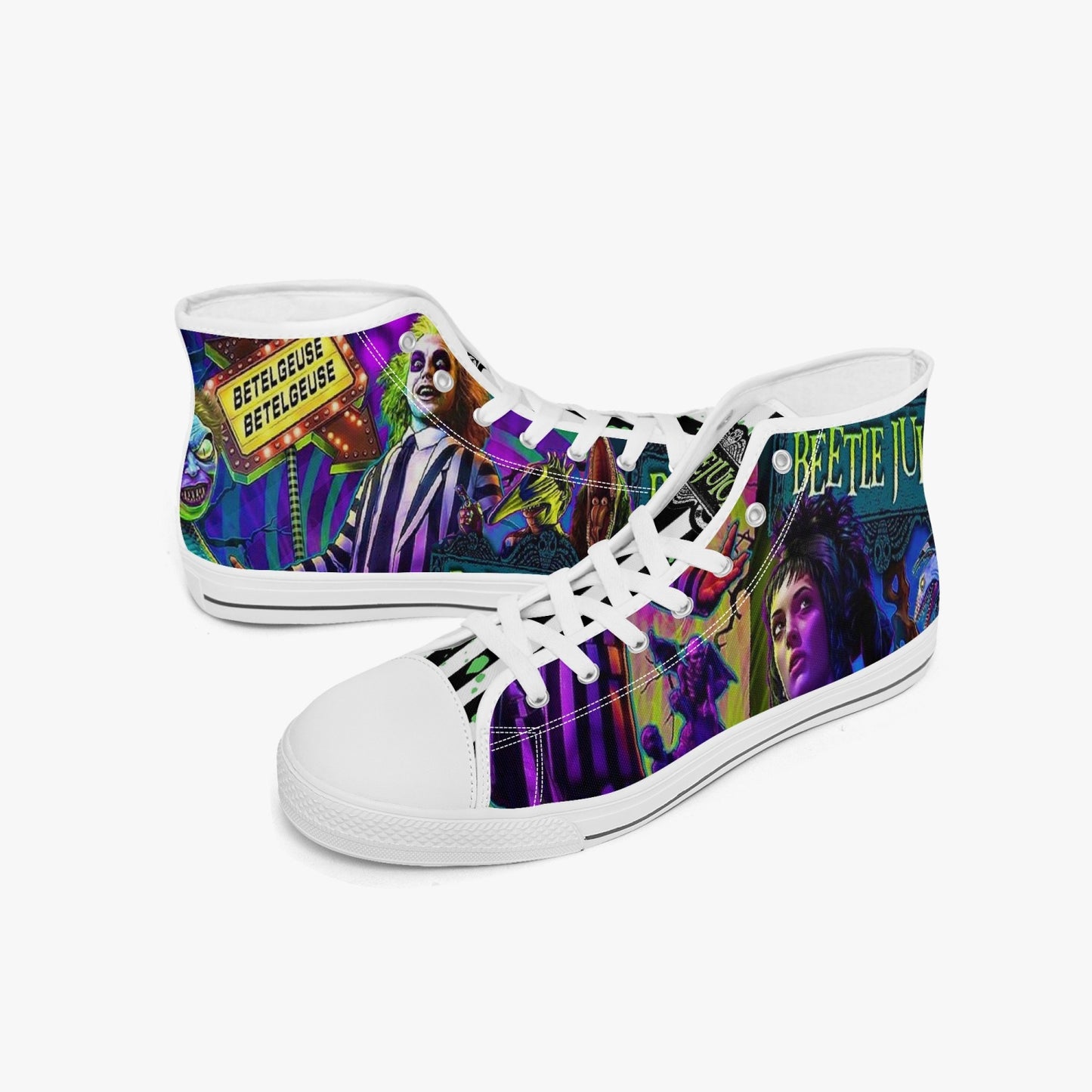 Beetlejuice High-top Canvas Shoes - Custom designed