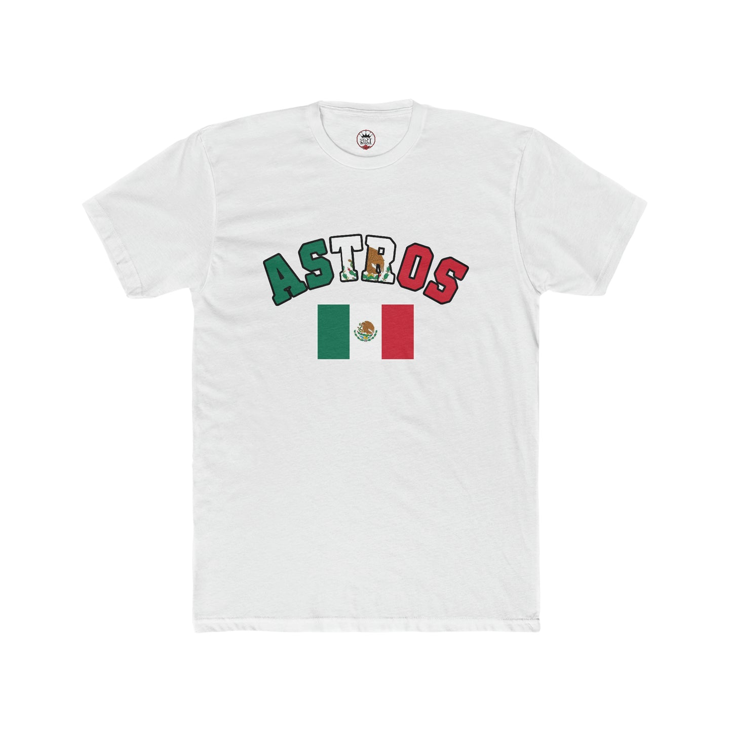 Astros Mexican Flag Men's Cotton Crew Tee