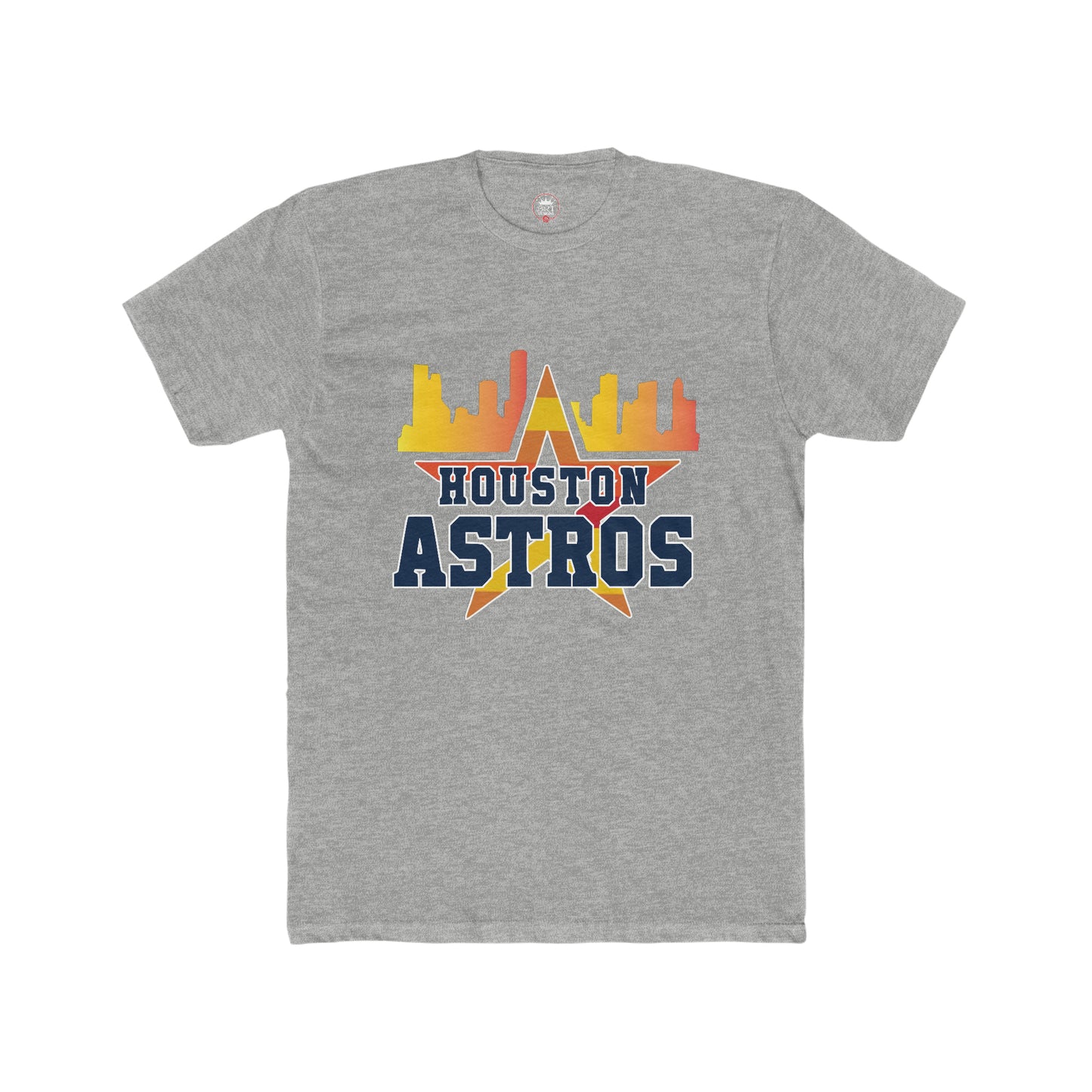 Houston Astros throwback with skyline Men's Cotton Crew Tee