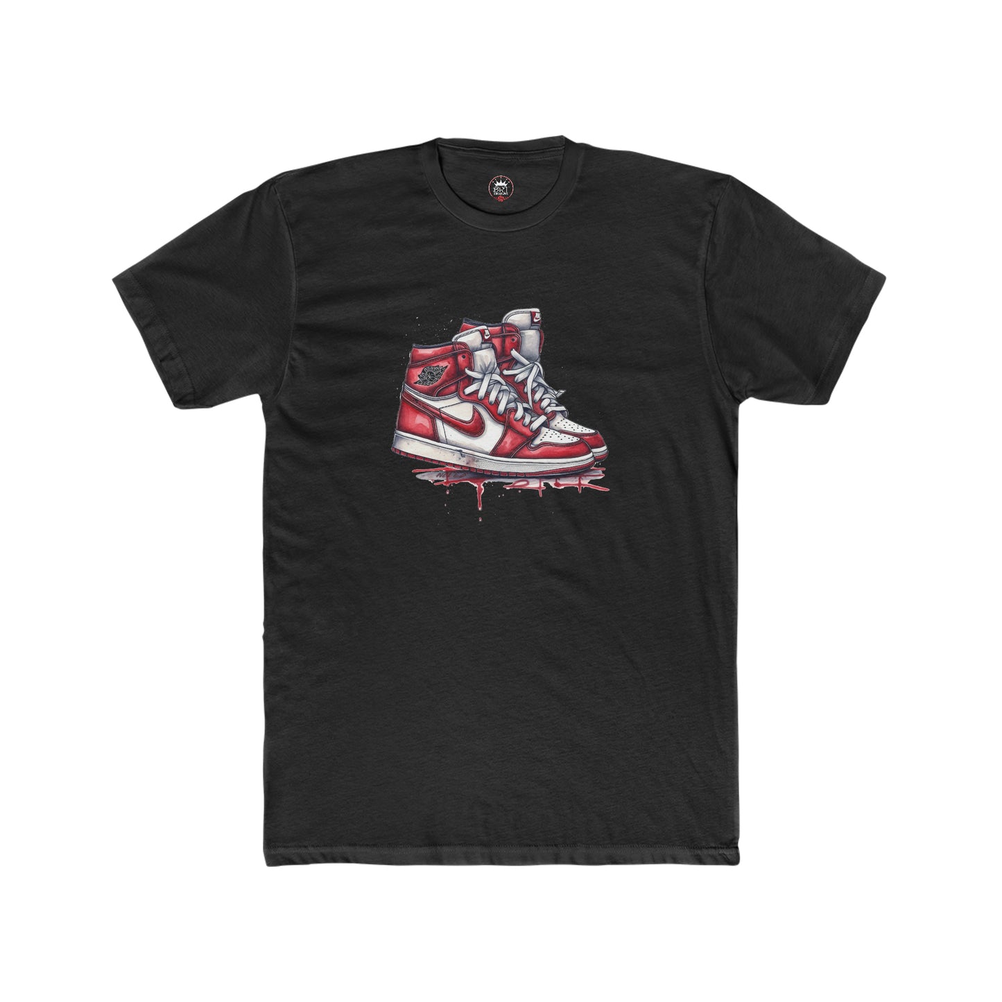 Jordan drip shoes (RED) Men's Cotton Crew Tee