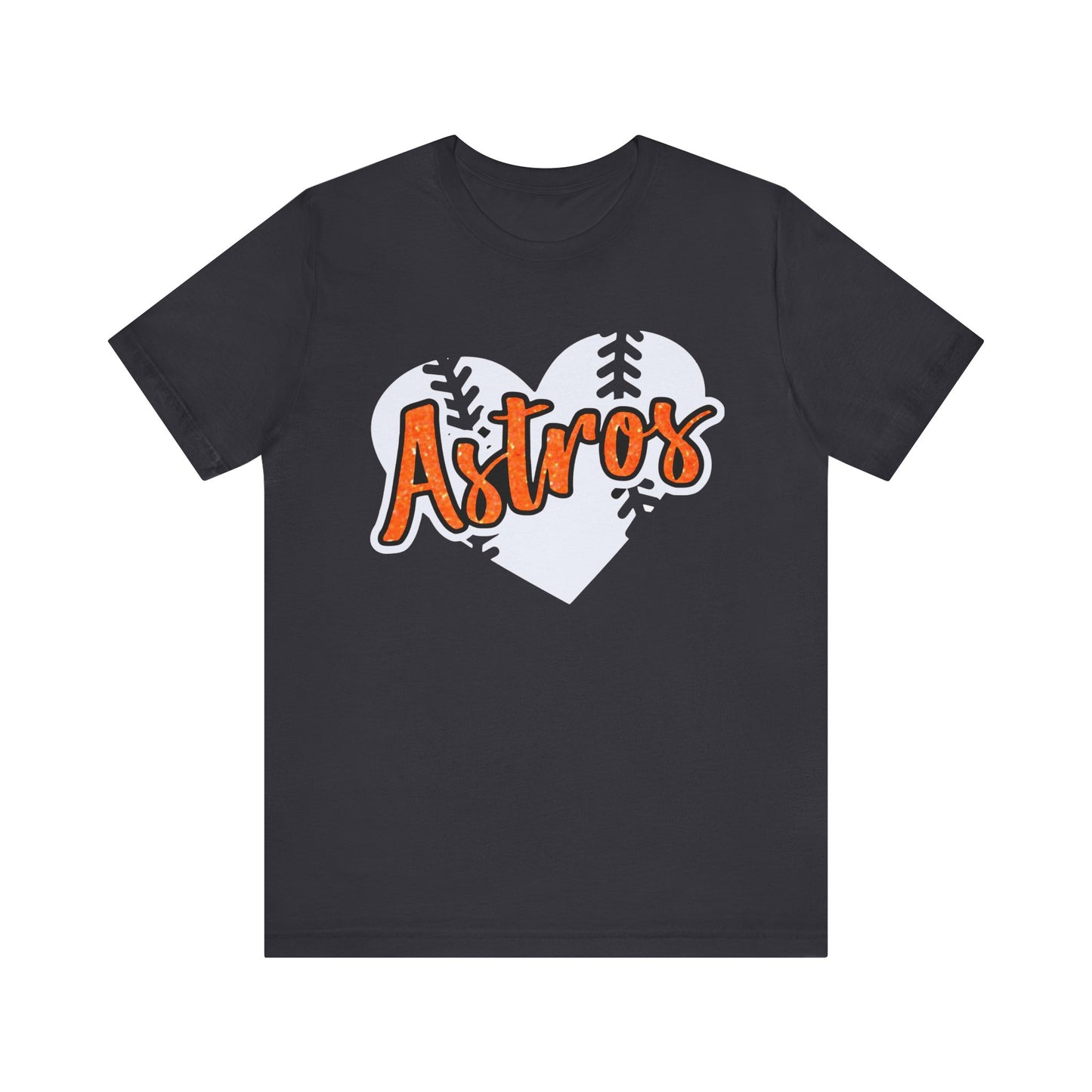 Astros Heart - baseball - Houston - Unisex Short Sleeve Tee