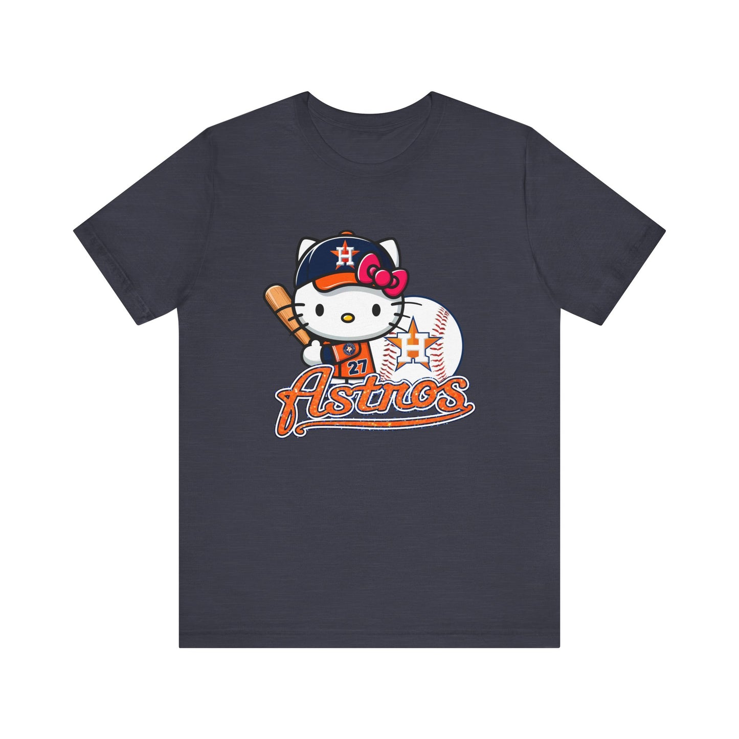 Astros - Kitty - Orange - Houston - Unisex Jersey Short Sleeve Tee