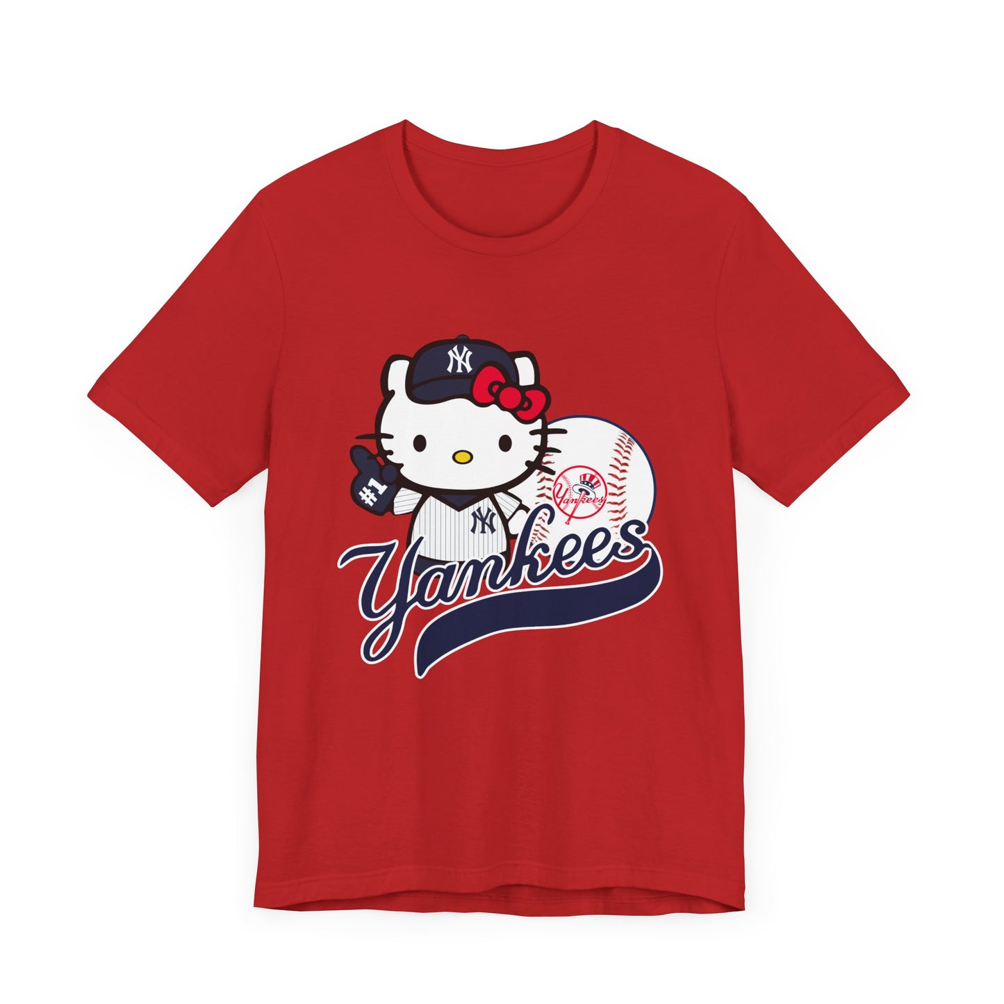 Kitty - Yankees - NY - Unisex Short Sleeve Tee