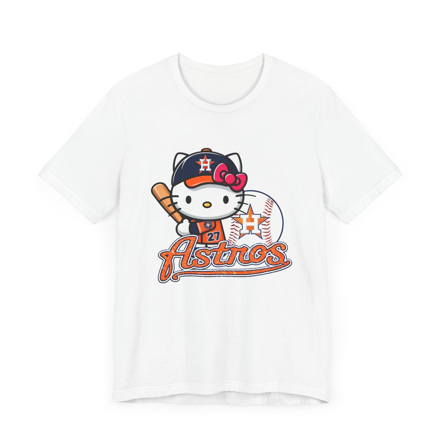 Astros - Kitty - Orange - Houston - Unisex Jersey Short Sleeve Tee