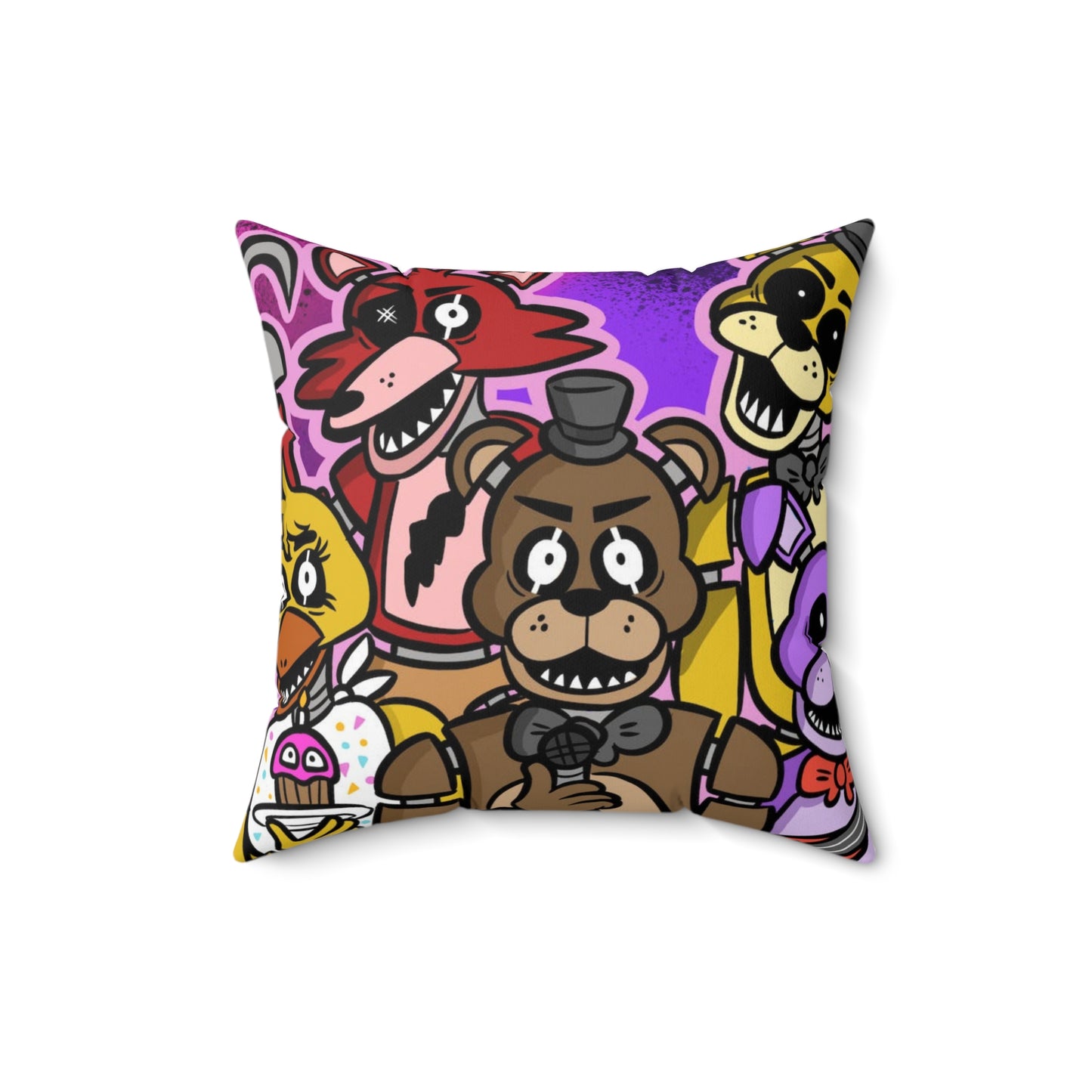 Five Nights at Freddys Spun Polyester Square Pillow