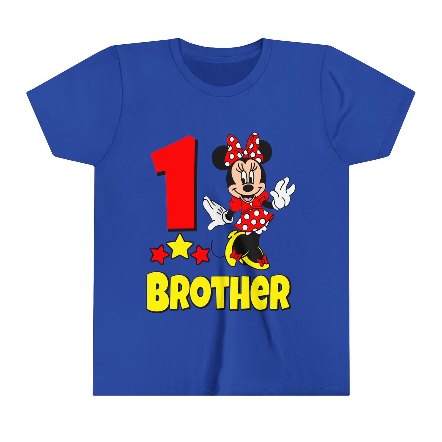 1st birthday Minnie brother Youth Short Sleeve Tee