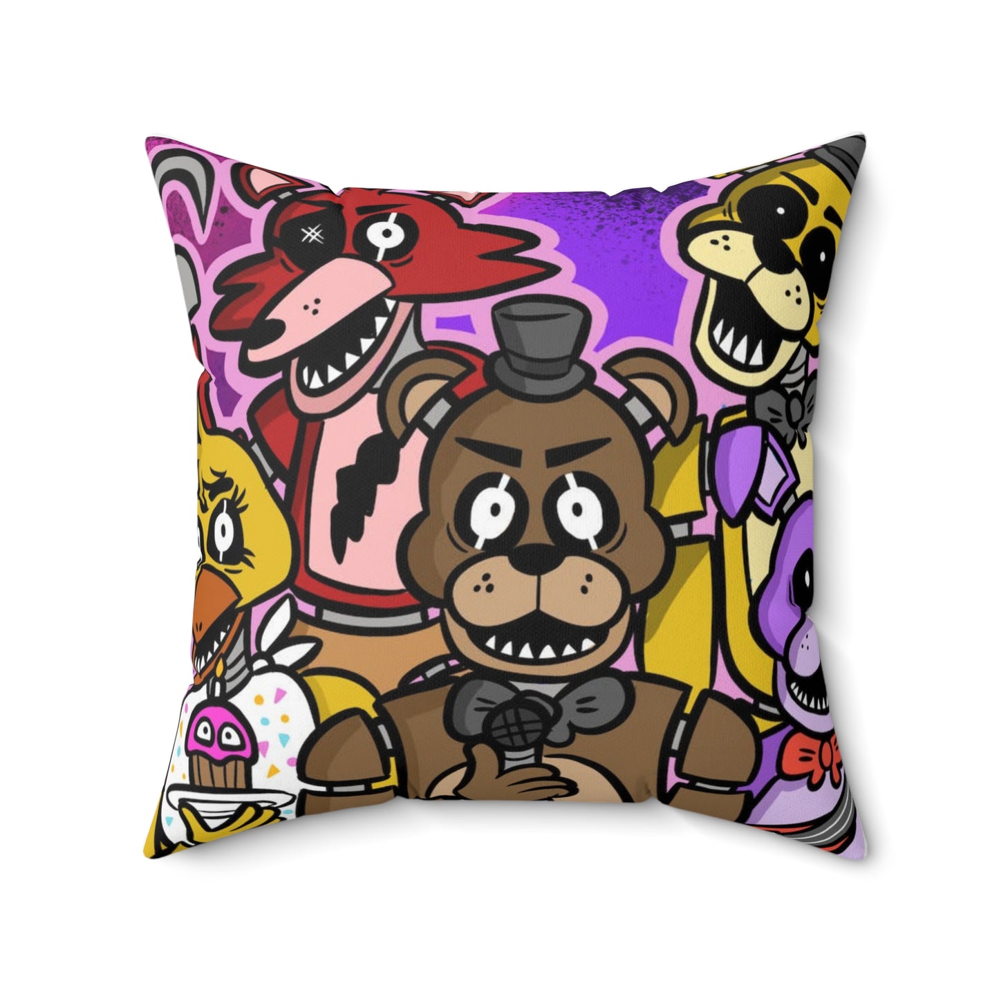 Five Nights at Freddys Spun Polyester Square Pillow