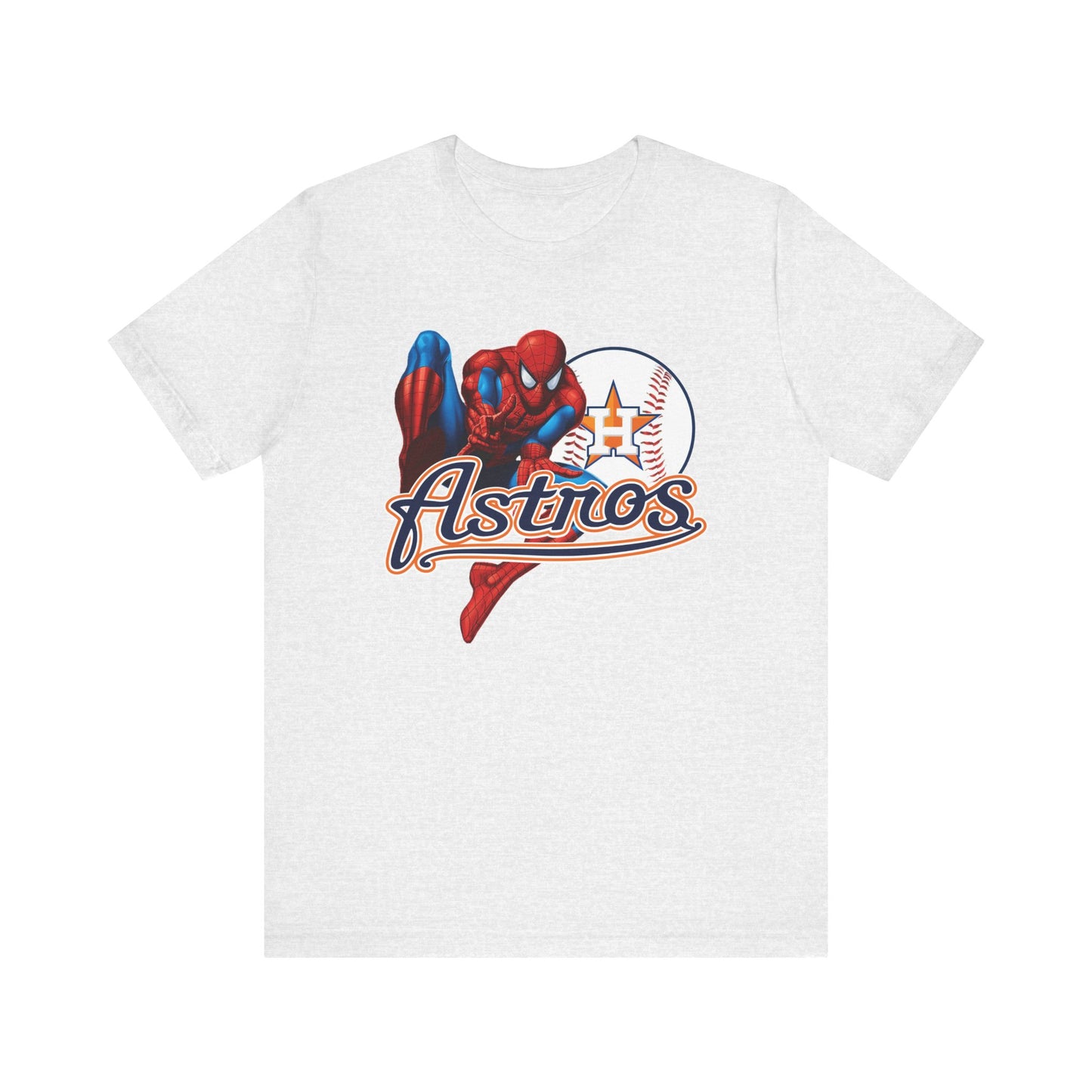 Astros - Spider - Houston - Navy letters (no glitter) - Unisex Short Sleeve Tee