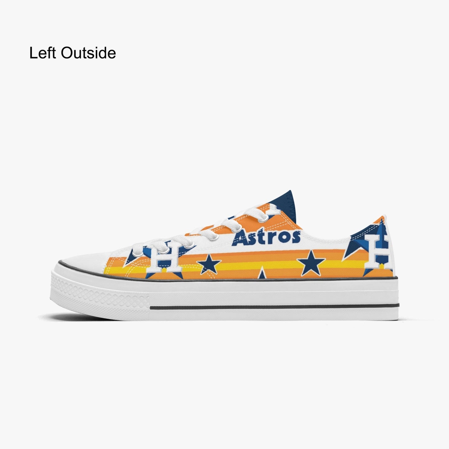 Astros. Low Canvas Shoes-White sole