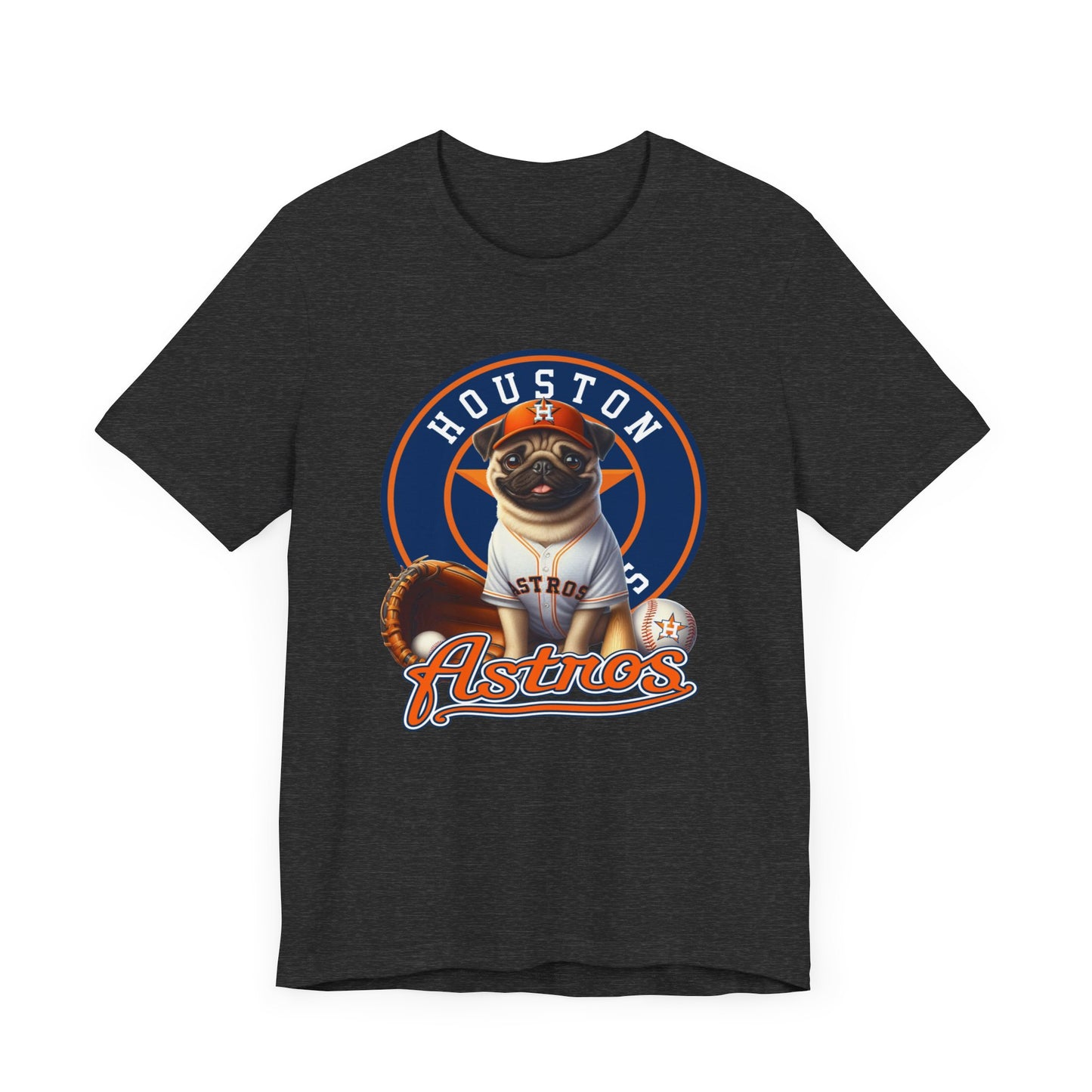 Astros - Pug - Houston - Unisex Short Sleeve Tee