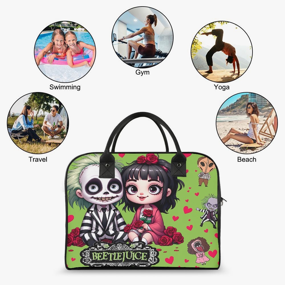 Beetlejuice and Lydia Large Travel Handbag