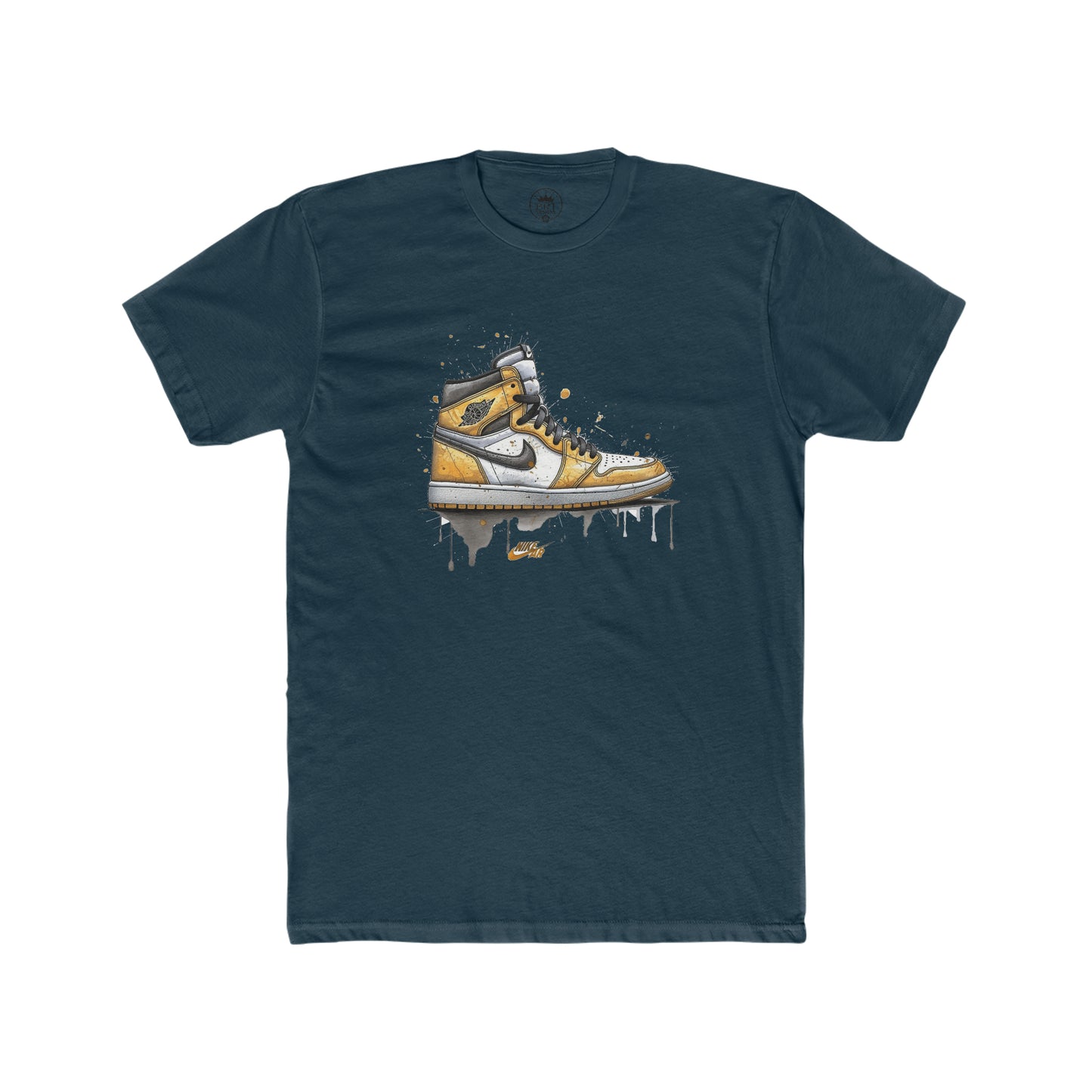 Jordan drip shoes (YELLOW AND WHITE) Men's Cotton Crew Tee