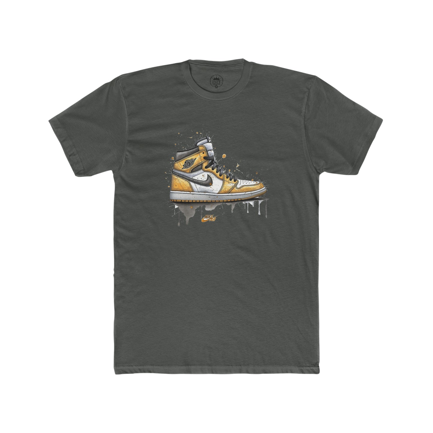 Jordan drip shoes (YELLOW AND WHITE) Men's Cotton Crew Tee