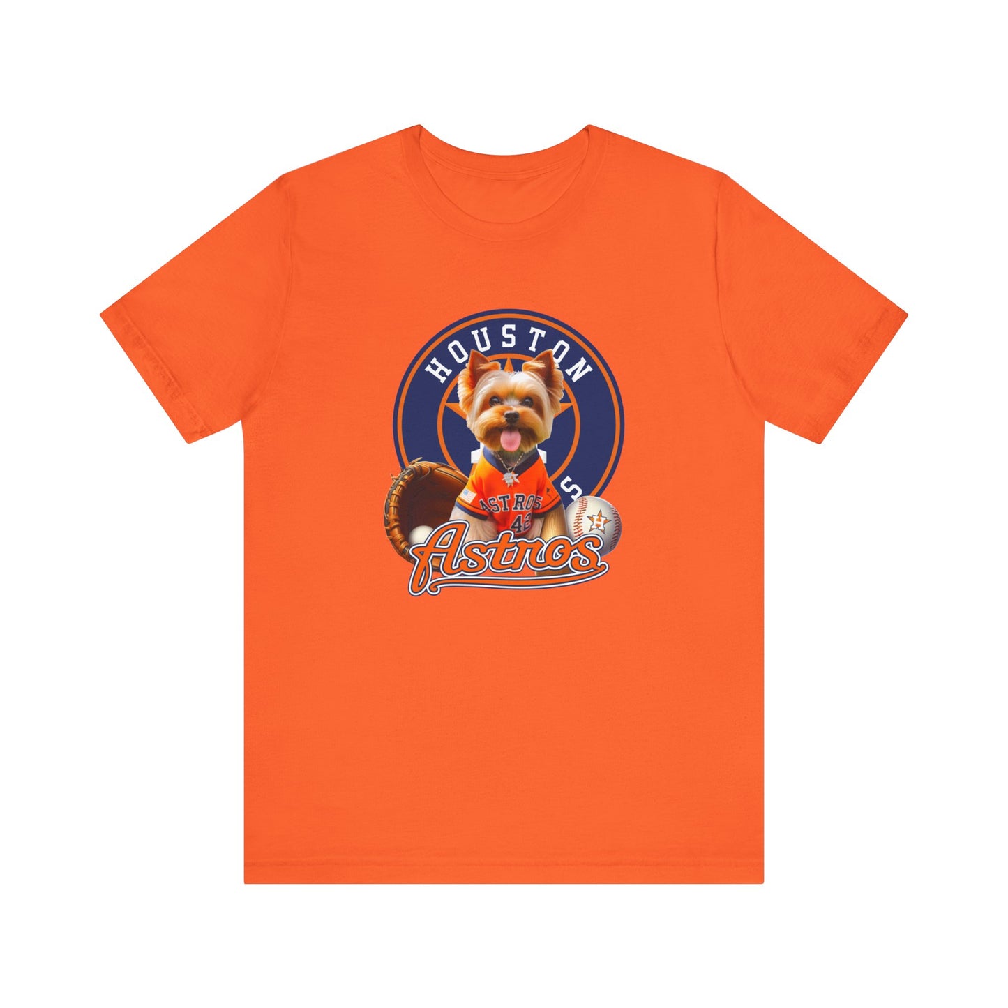 Astros - Yorkie - Houston - Unisex Short Sleeve Tee