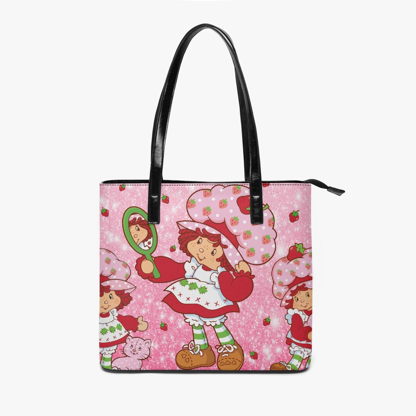 Strawberry Shortcake PU Leather Tote Bag